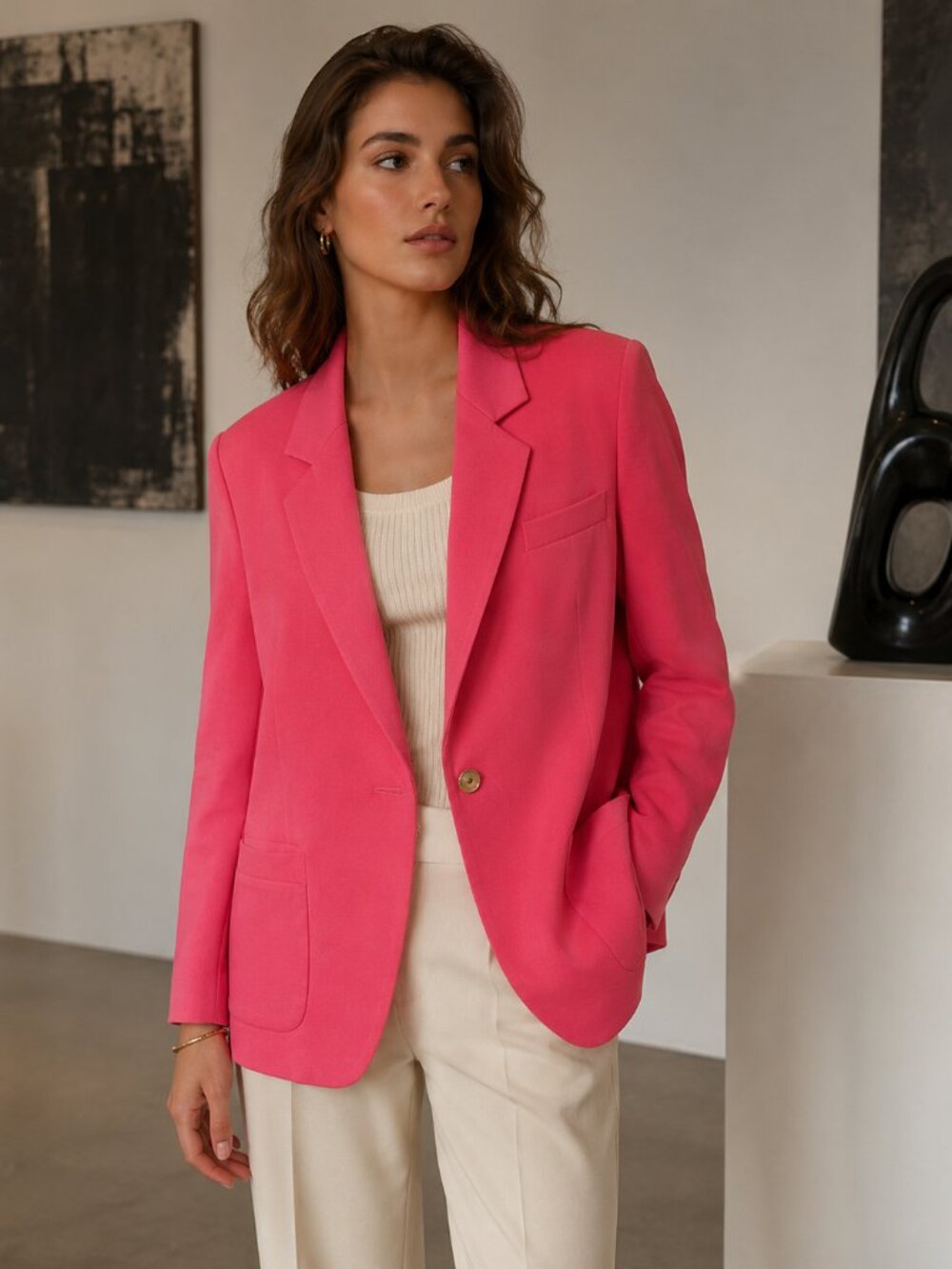 Emilio Pucci Blazer Jacket Lined Blazer 36 Pink Women's